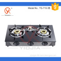 3-Burner Tempered Glass Table Gas Stove